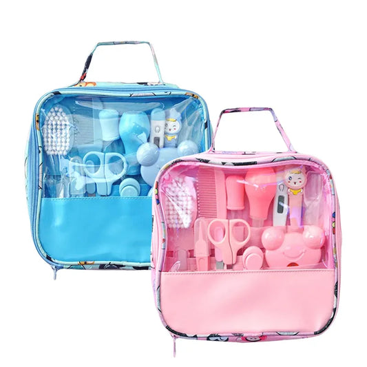 GROOMING KIT BAG BLUE & PINK